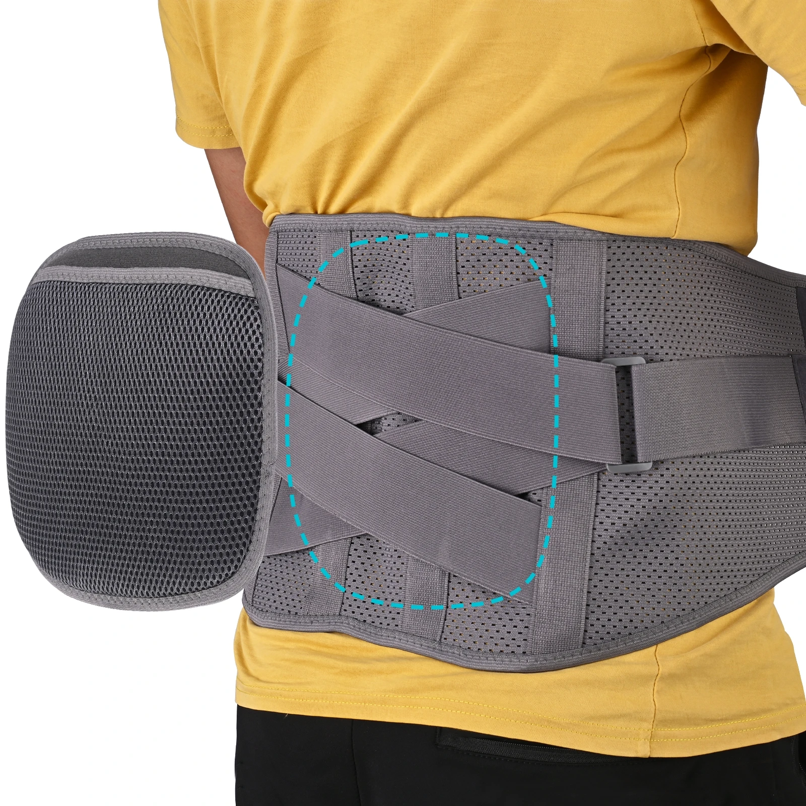 Decompression Lumbar Back Belt Waist Band Lower Back Support Brace  Disc Protrude Spine Orthopedic Pain Relief Self-Heatin