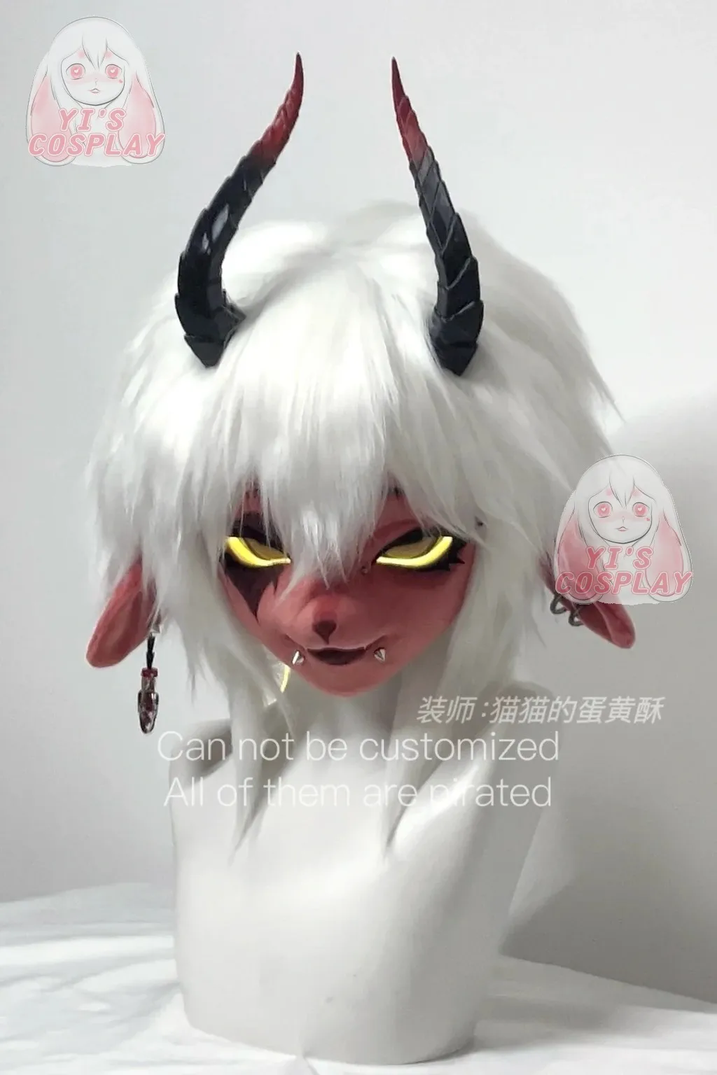 

Yis косплей на заказ пушистая голова голова кигуруми косплей Kemono Fursuit гарнитуры ручной работы Beast индивидуальный меховой костюм Kemono голова