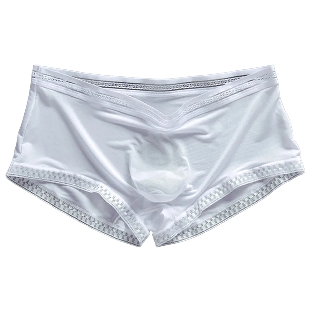 ملابس داخلية جيدة التهوية للرجال ملابس داخلية من الحرير الجليدي ملابس صالة ملابس نوم مقاس XL تصميم مريح بدون خياطة نمط مثير #2