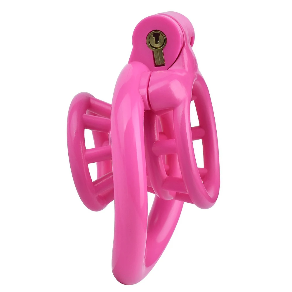 FRKO ABS Male Chastity Lock Anti-Cheating Cock Cage with 4 Rings Negative Inverted Chastity Sex Toys For Sissy Men Chastity Belt - view 6