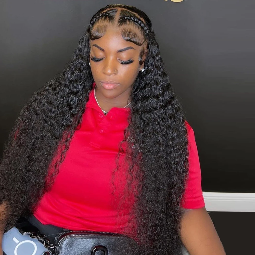 

40 Inch 13x6 Hd Deep Wave Lace Frontal Wig 360 Full Lace Front Curly Human Hair Wigs 13x4 Loose Pre Plucked Brazilian For Women