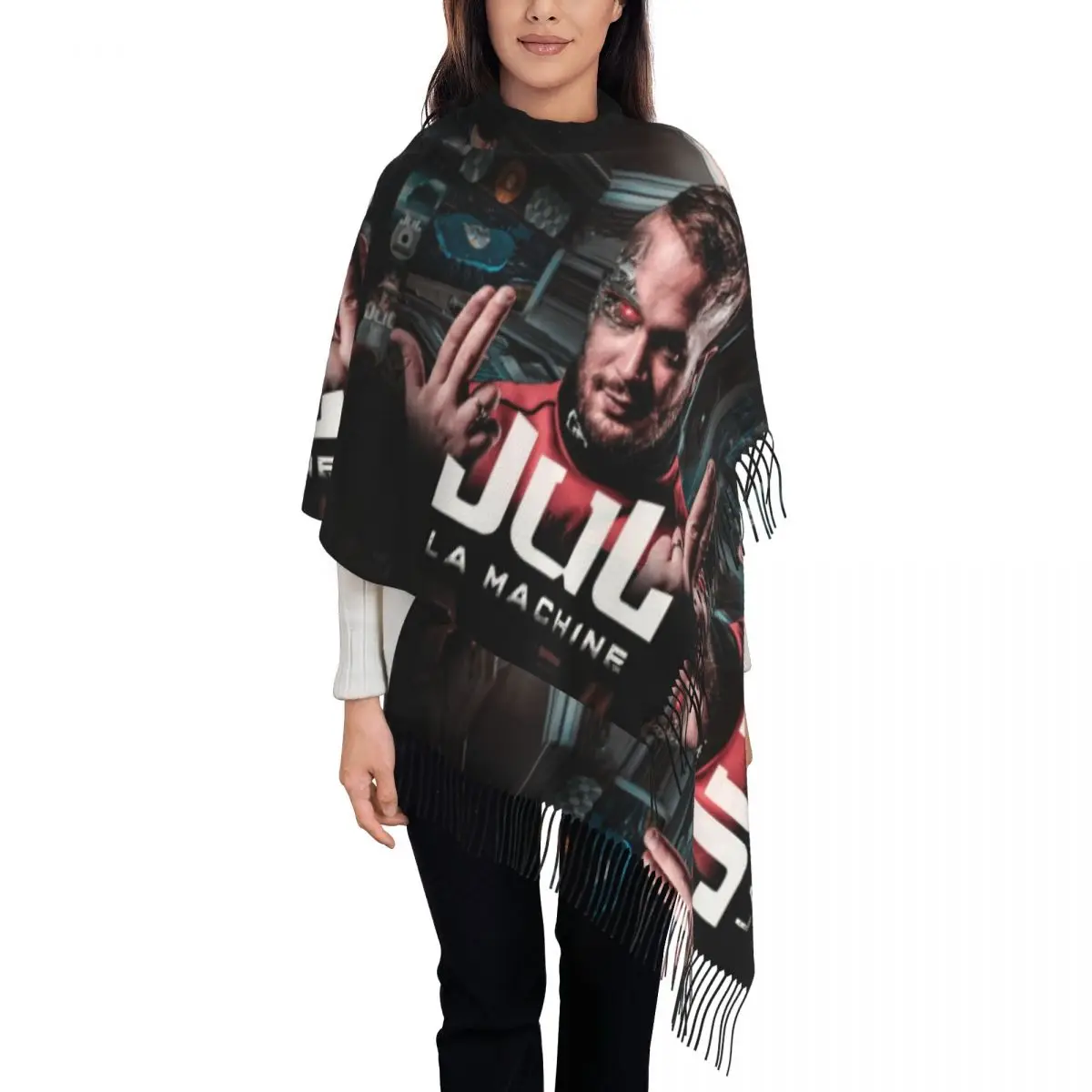 

Машина с принтом на заказ, шарф Jul Marseille для мужчин и женщин, зима-осень, теплые шарфы, рэп-музыкальные шали, накидки