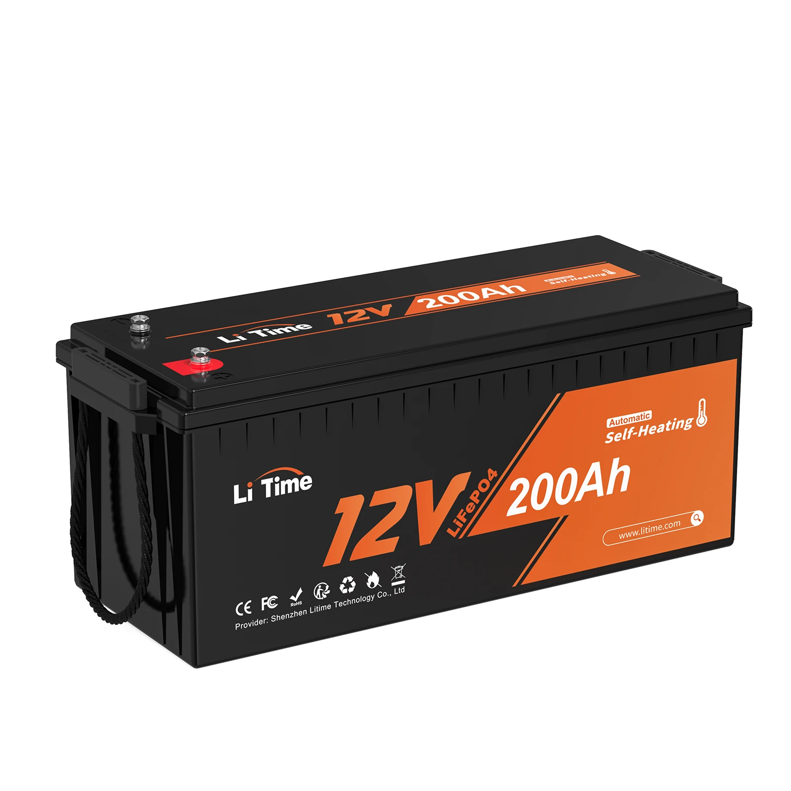 

12V 200Ah Self-Heating Lithium Battery - 100A BMS for RVS EU CA AU JP STOCK