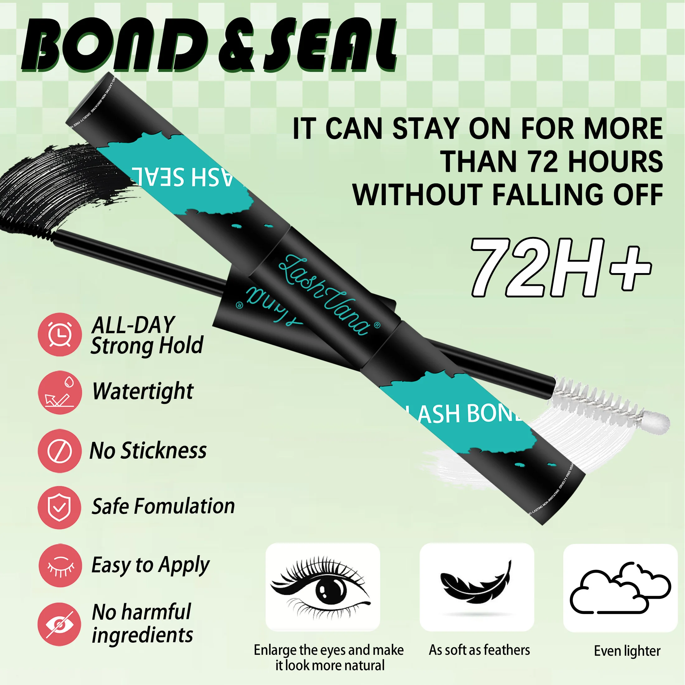 280本入りDIYまつげエクステキット 3040D 8-16mmまつげクラスター つけまつげ＆まつげメイクツール ボンド＆シール＆リムーバー