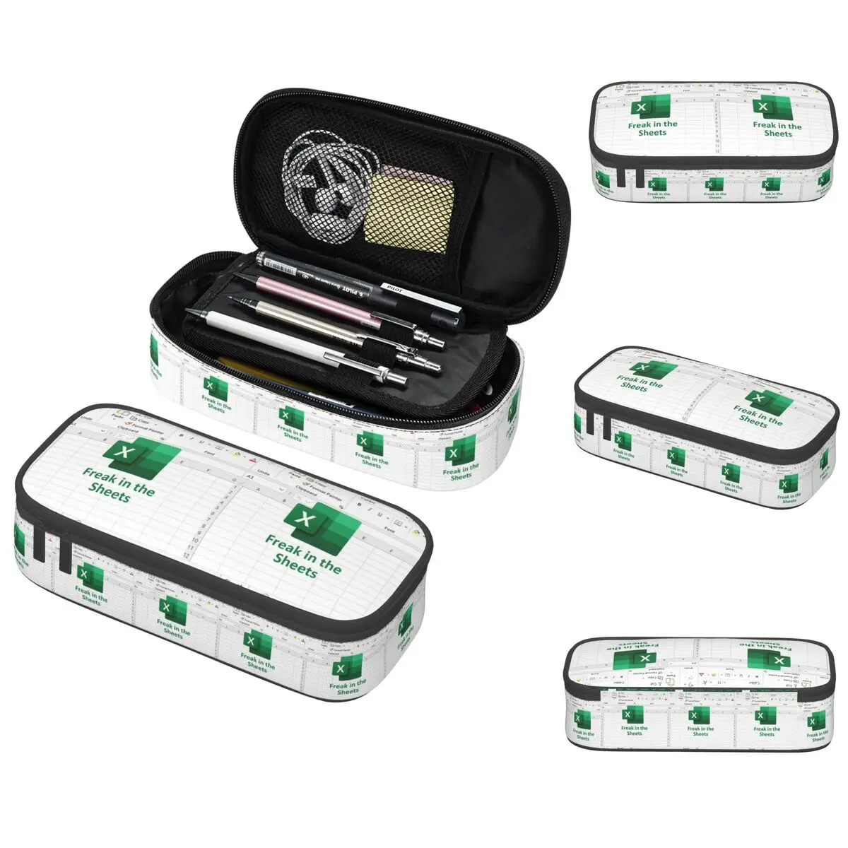 

Freak In The Sheets Excel Spreadsheet Pencil Case for Students School Pen Box Pencil Bag Stationery Supplies Pen Holder Bag