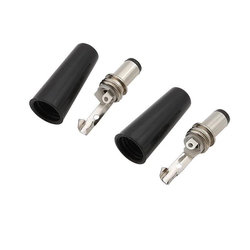 5Pcs DC Power Plugs 5.5x2.1mm/5.5x2.5mm DC Power Supply Male Plug Solder Wires DIY Connector For CCTV Camera LED