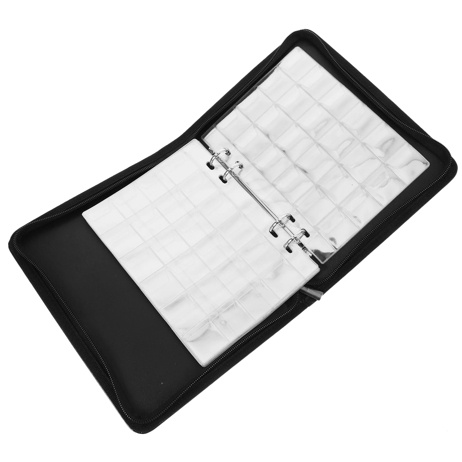 

Coin Collection Album Black Zipper Storage 10 Pages 240 Slots 10 Pages 120 Slots Portable Organizer Display Holder Coins