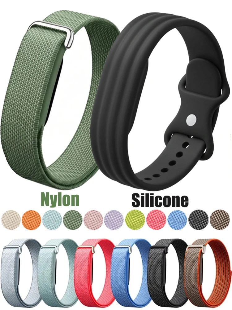 Nylonband + Silikonband für Google Fitbit Air Sports, atmungsaktives Armband als Ersatz für das Armband für Google Fitbit Air Correa