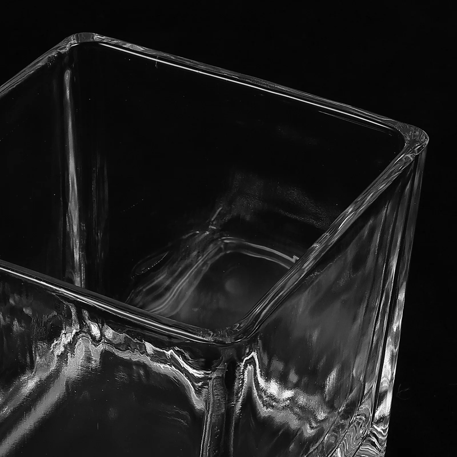 مزهرية زجاجية مربعة شفافة على شكل مكعب سميك مزهرية زهور للنباتات المائية قطعة مركزية لحفلات الزفاف ديكور منزلي حديث