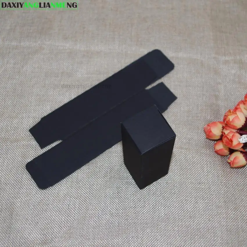 100pcs/lot 1.7 2.5 2.9 3.6cm White Black Kraft Paper Box DIY Lipstick Perfume Essential Oil Bottle Packaging Boxes fast shipping