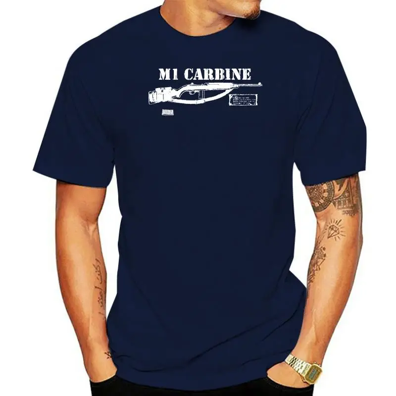 2024 Summer Hot Sale Men T-shirt WWII M1 Carbine T Shirt Handmade Cotton sling magazine sight Inland Rockola