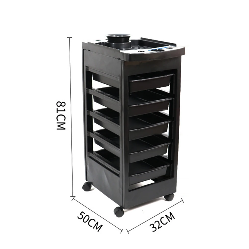 Professional Barbershop Salon Cart Trolley Large Capacity Hairdressing Trolley With Magnetism Splint Curling Iron Storage Shelf