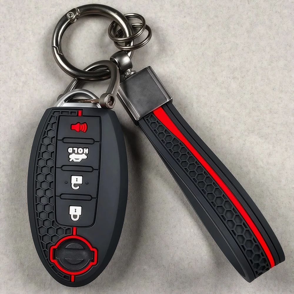 Car Key Shell Case Fob Protect Cover Keychain for NISSAN Maxima Altima Versa Sentra Sunny Sylphy Teana Qashqai X-Trail Juke - view 3