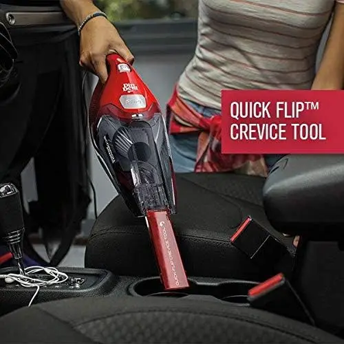 Scorpion Plus QuickFlip Handheld Vacuum Cleaner, Powerful Suction, Lightweight, Includes Quick Flip Crevice Tool, Cor