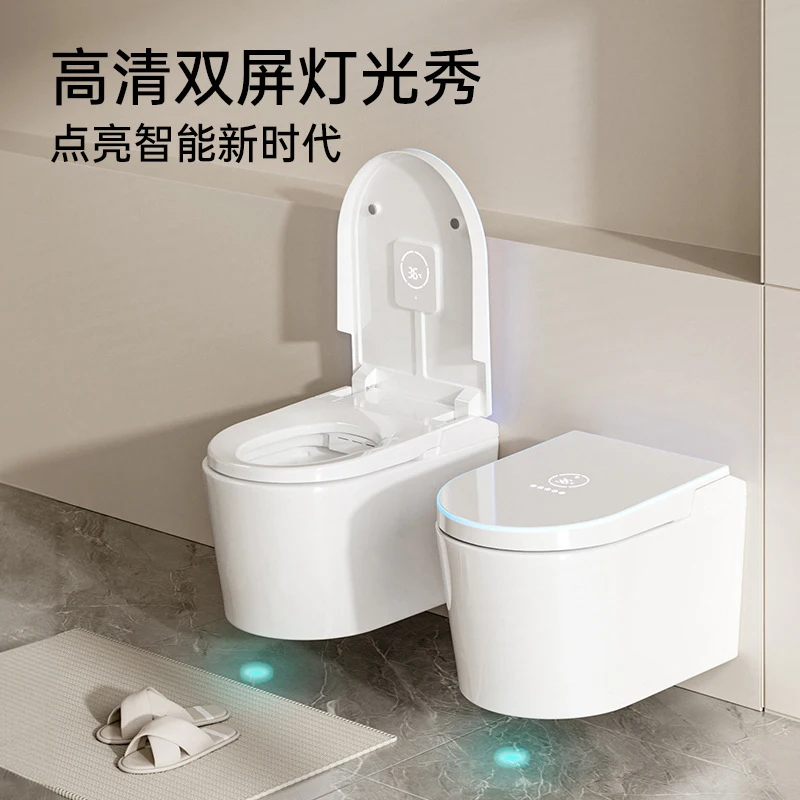 

Wall-Mounted Toilet Small Homes, With Wall-Mounted Design, Flip-Top Lid, And Sterilization Function