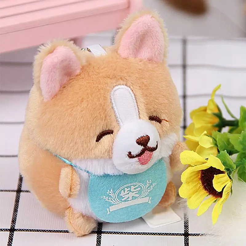 Shiba inu bolsa charme animal chaveiros pingente dos desenhos animados de pelúcia cão chaveiros shiba inu chaveiro pingente para meninos meninas