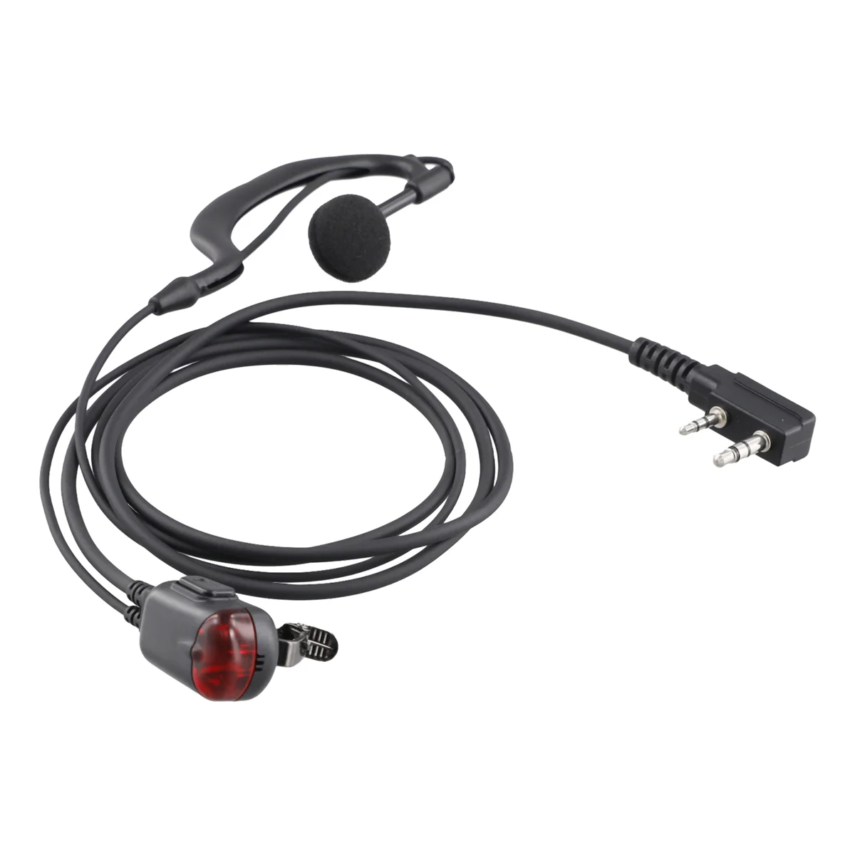 2 Pin G Shape Headset Earpiece Mic for Two Way Radio Security Walkie Talkie Radio for Kenwood BAOFENGABGI