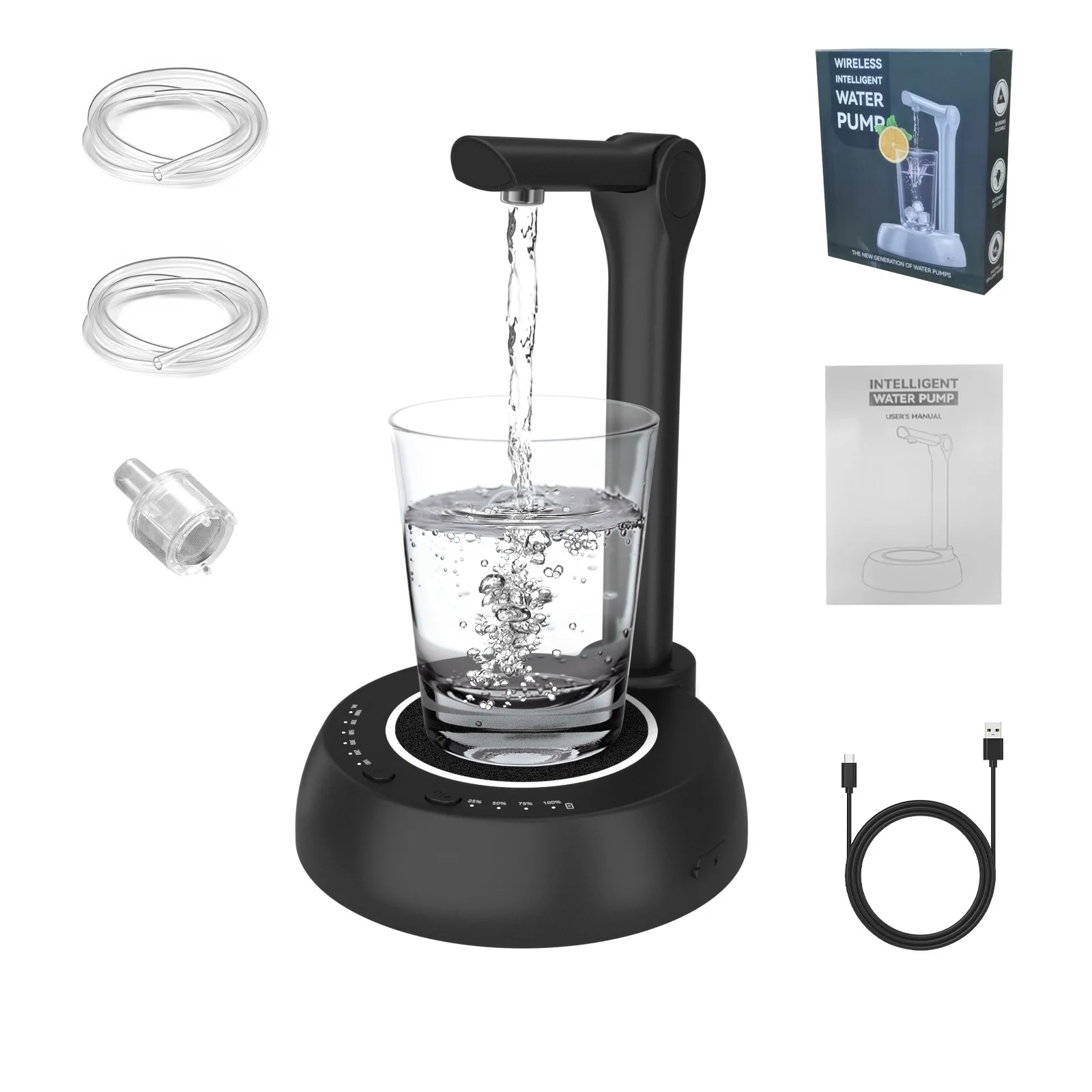 1Pc USB rechargeable smart desktop water pump bucket type electric water dispenser automatic small water pump