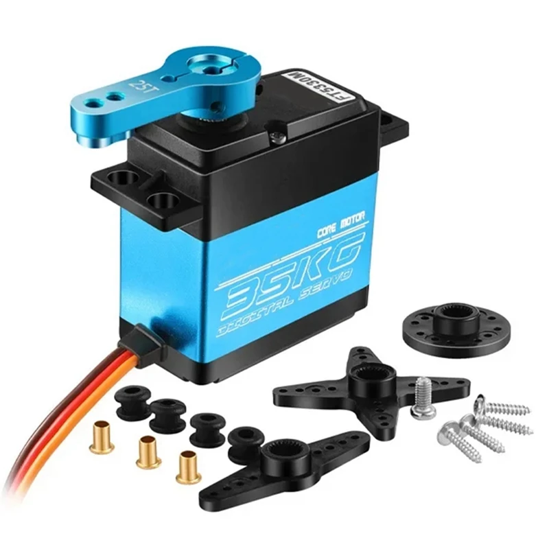 Digital Servo FT5330M 35KG Metal Gear Waterproof Servos High Speed Torque 25T Arm For 1/8 1/10 RC Car Auto Roboter Boat