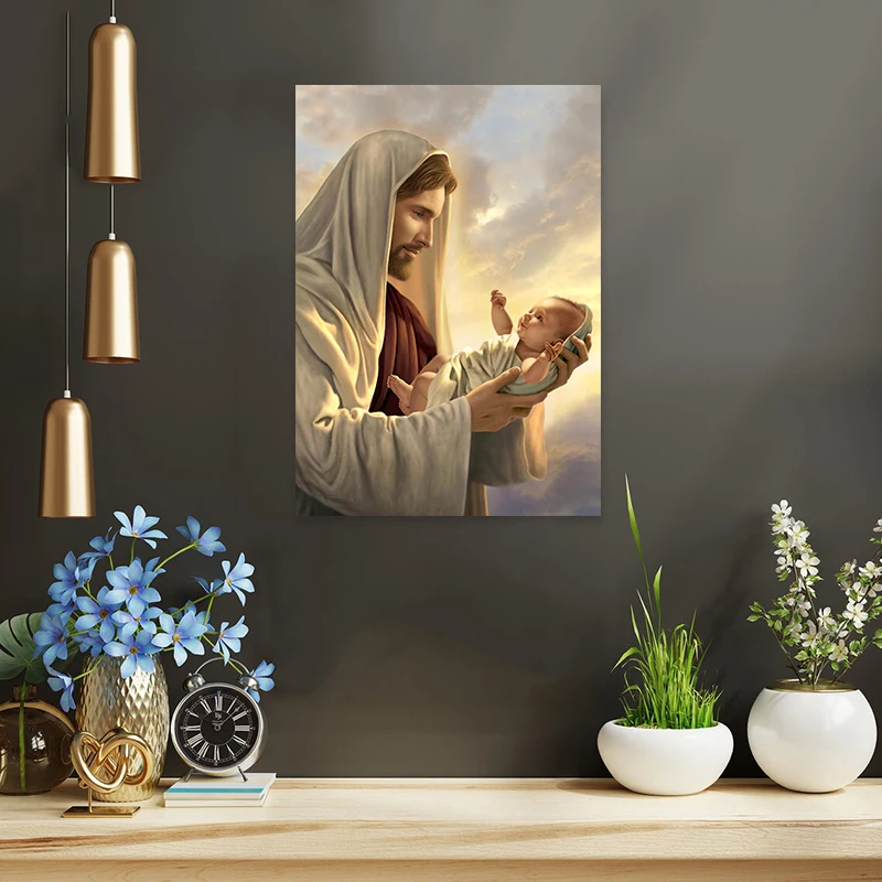

Jesus Poster Printing Religious Faith Canvas Printing Classic Wall Art Pictures Office Bedroom Living Room Home Decoration