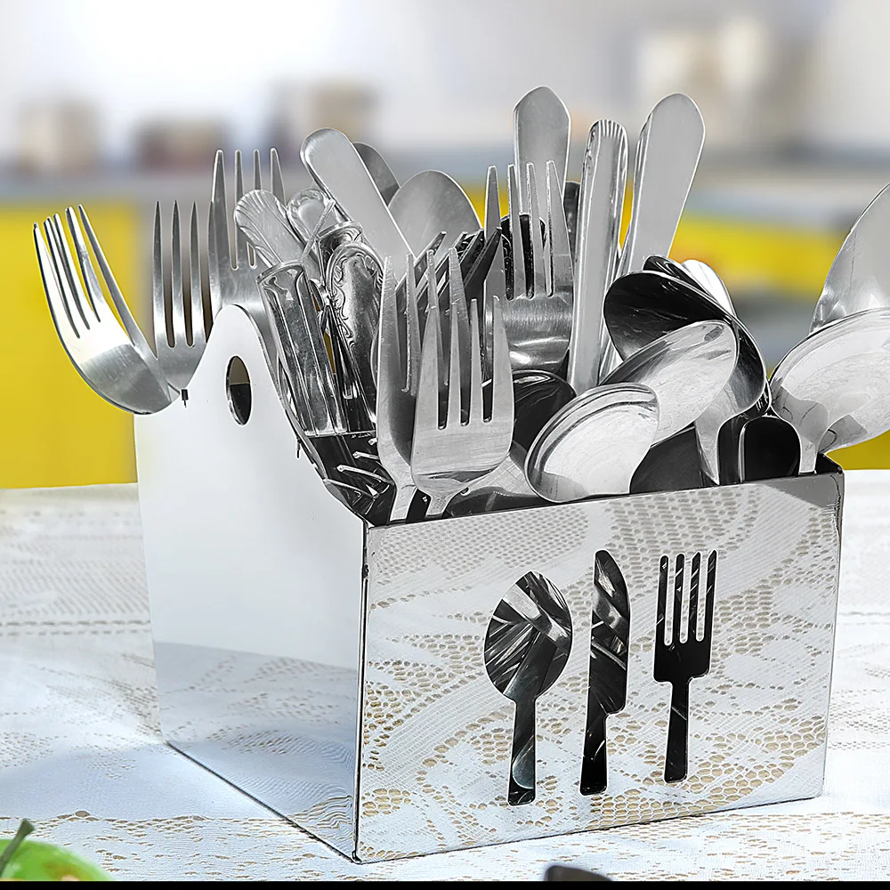 Stainless Steel Table Cutlery Holder-Gourmet