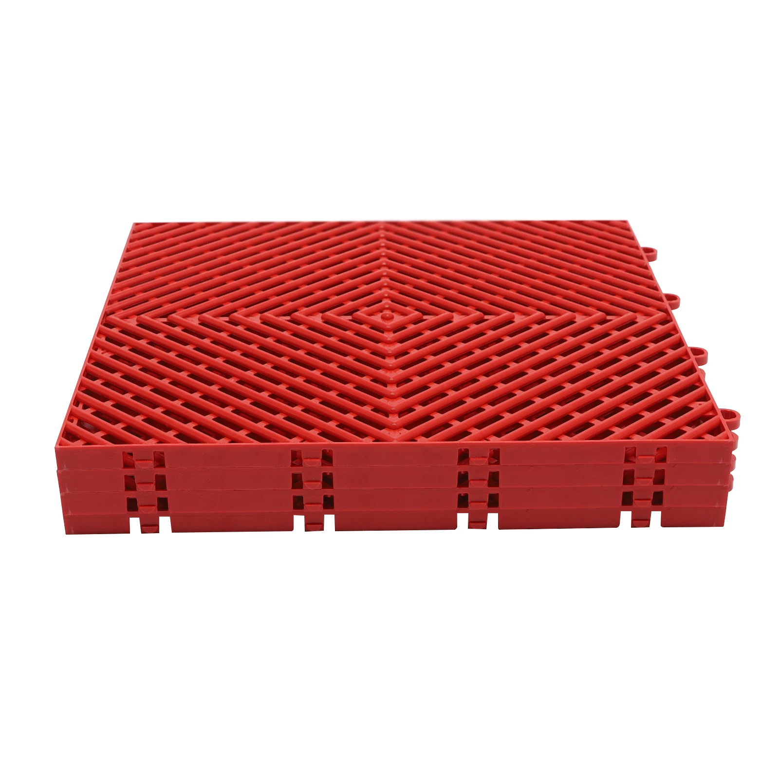 กระเบื้องประสาน 25 ชิ้นสีแดง, กระเบื้องระบายน้ํา 12x12x0.5 นิ้ว, กระเบื้องปูพื้นกลางแจ้งสําหรับสระว่ายน้ําห้องน้ําดาดฟ้าลานโรงรถ