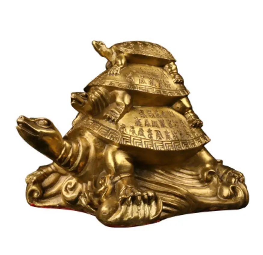 

Pure copper three generations of Dragon Tortoise fortune, longevity, sharp horn and longevity tortoise recruit money and preven