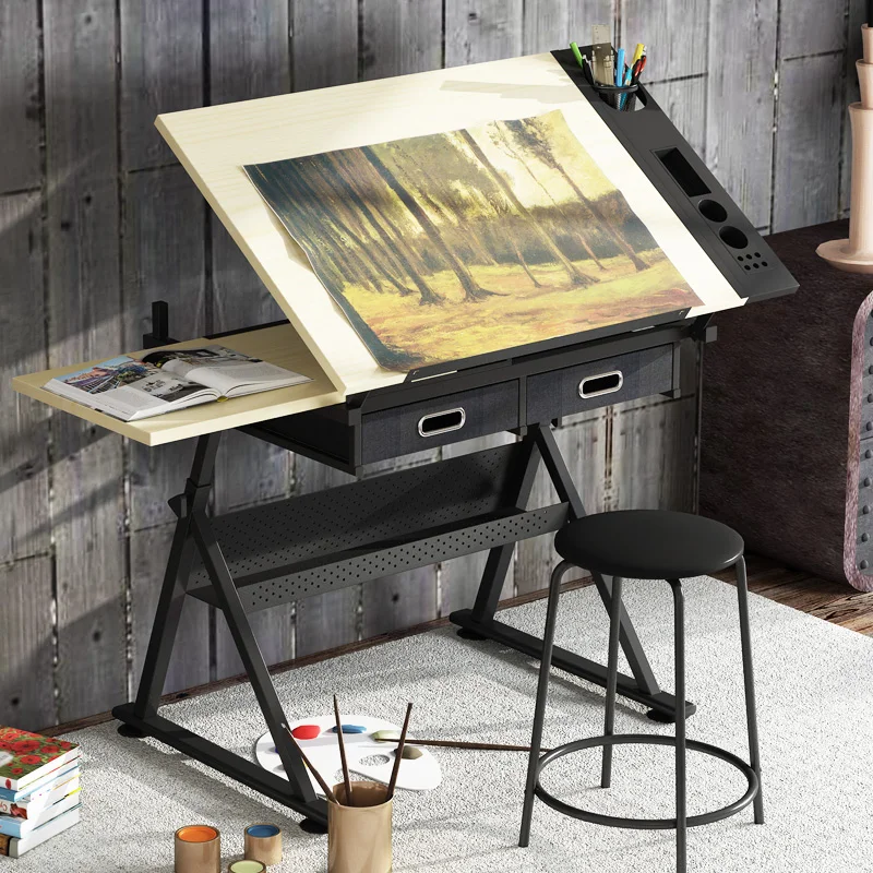 Art Drawing Table Lifting Calligraphy Painting Painting Painting Case Art Drawing Designer Desk Workbench Table