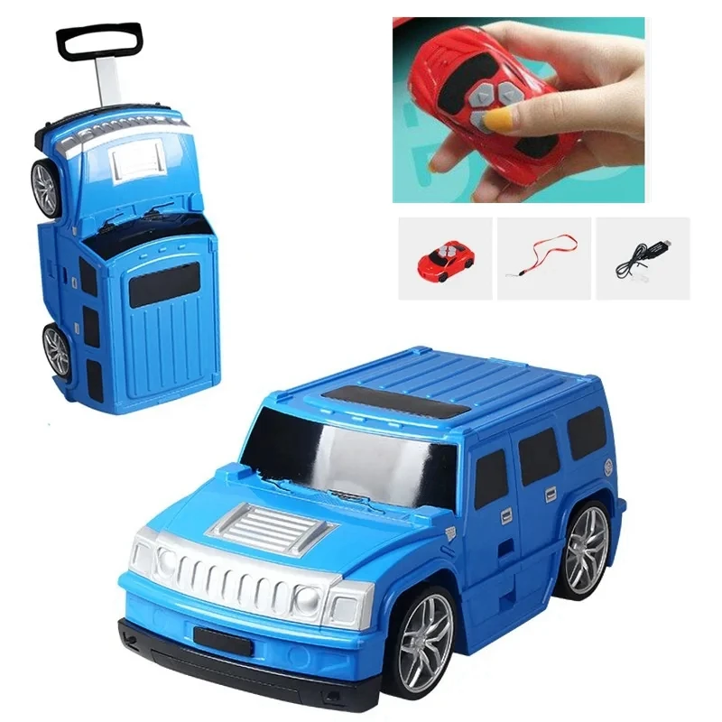 Kids Remote Control Suitcase Car style Travel Trolley Luggage Suitcase for boys carry on suitcase kids Rolling luggage suitcase