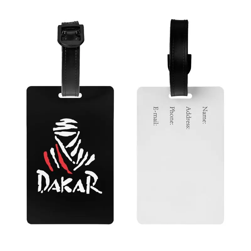 Motorcycle Dakar Rally Luggage Tag with Name Card Privacy Cover ID Label for Travel Bag Suitcase Baggage Boarding Tag
