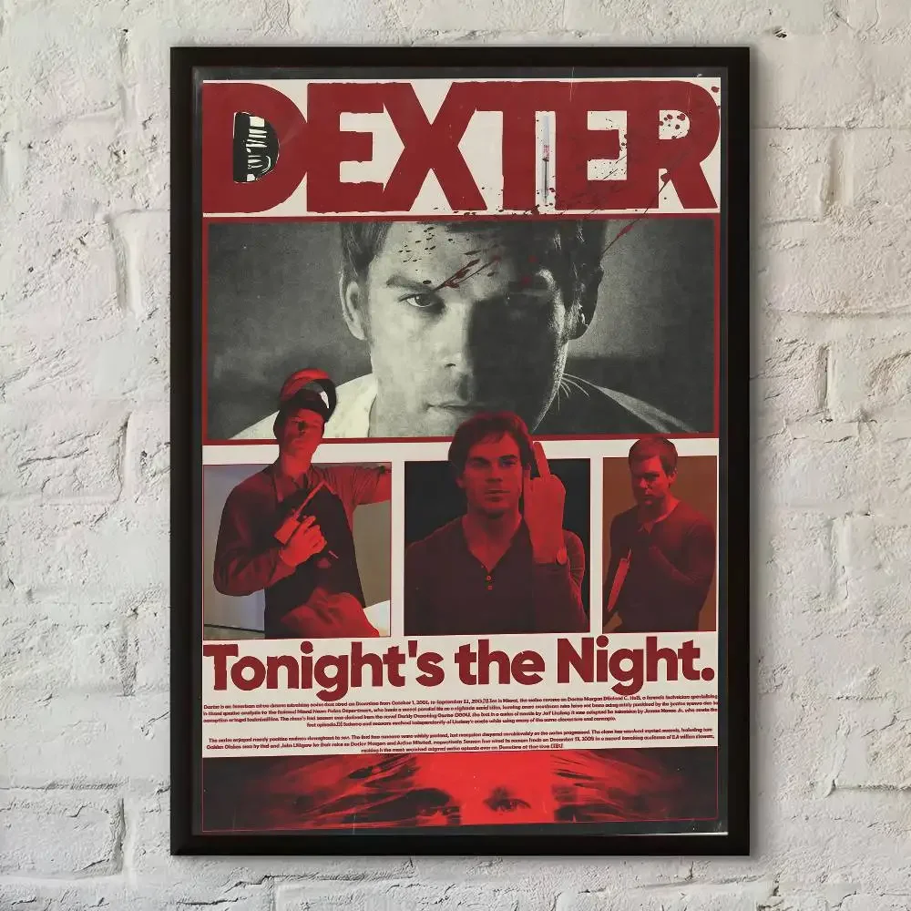 D-Dexter مايكل C.Hall تلفزيون كلاسيكي نوعية جيدة يطبع وملصقات غرفة خمر المنزل بار مقهى ديكور الجمالية الفن طلاء جدران #3