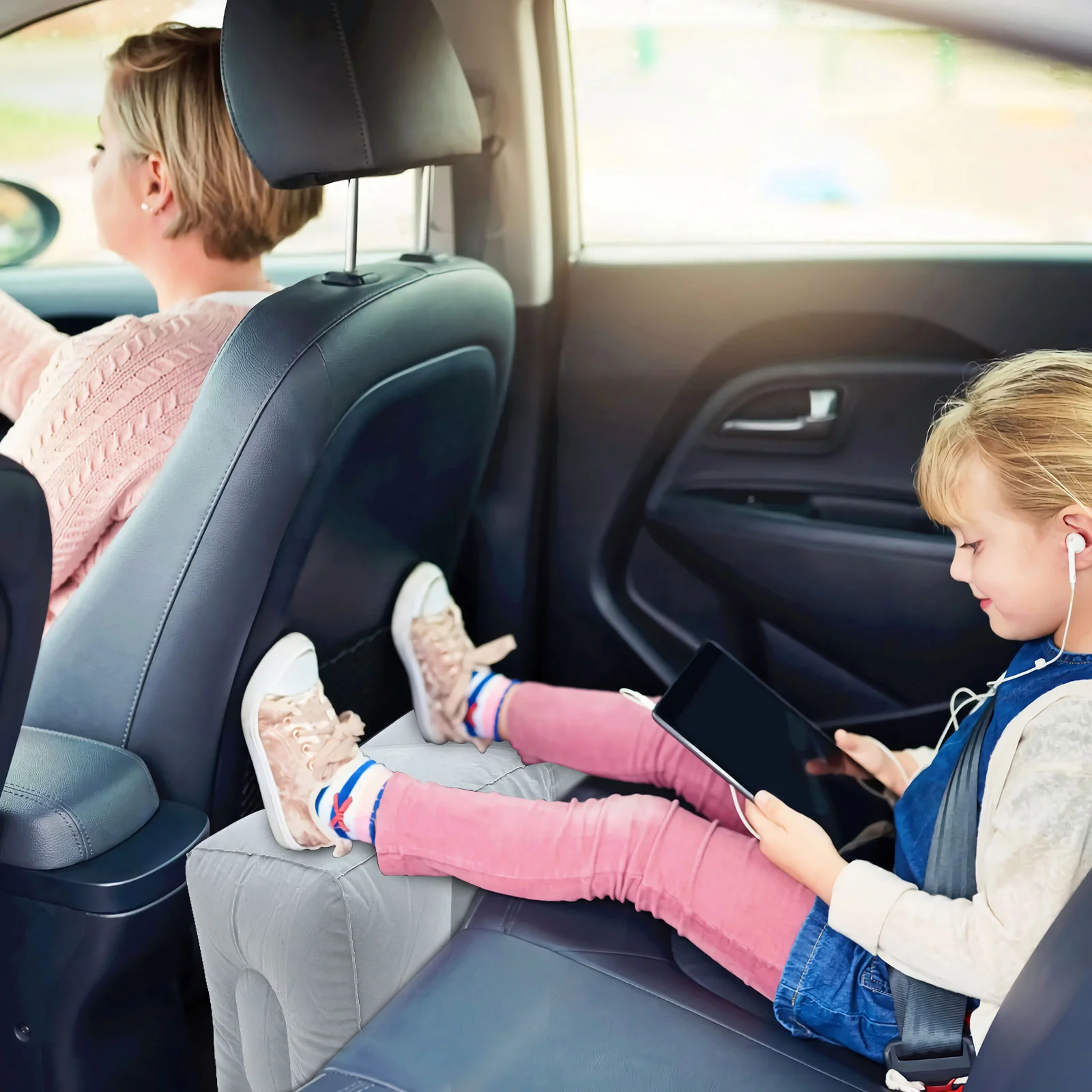 1 مجموعة نفخ القدم الراحة طائرة الساق الراحة المحمولة وسادة السفر تحسين الدورة الدموية تقليل تورم سفر الطائرة