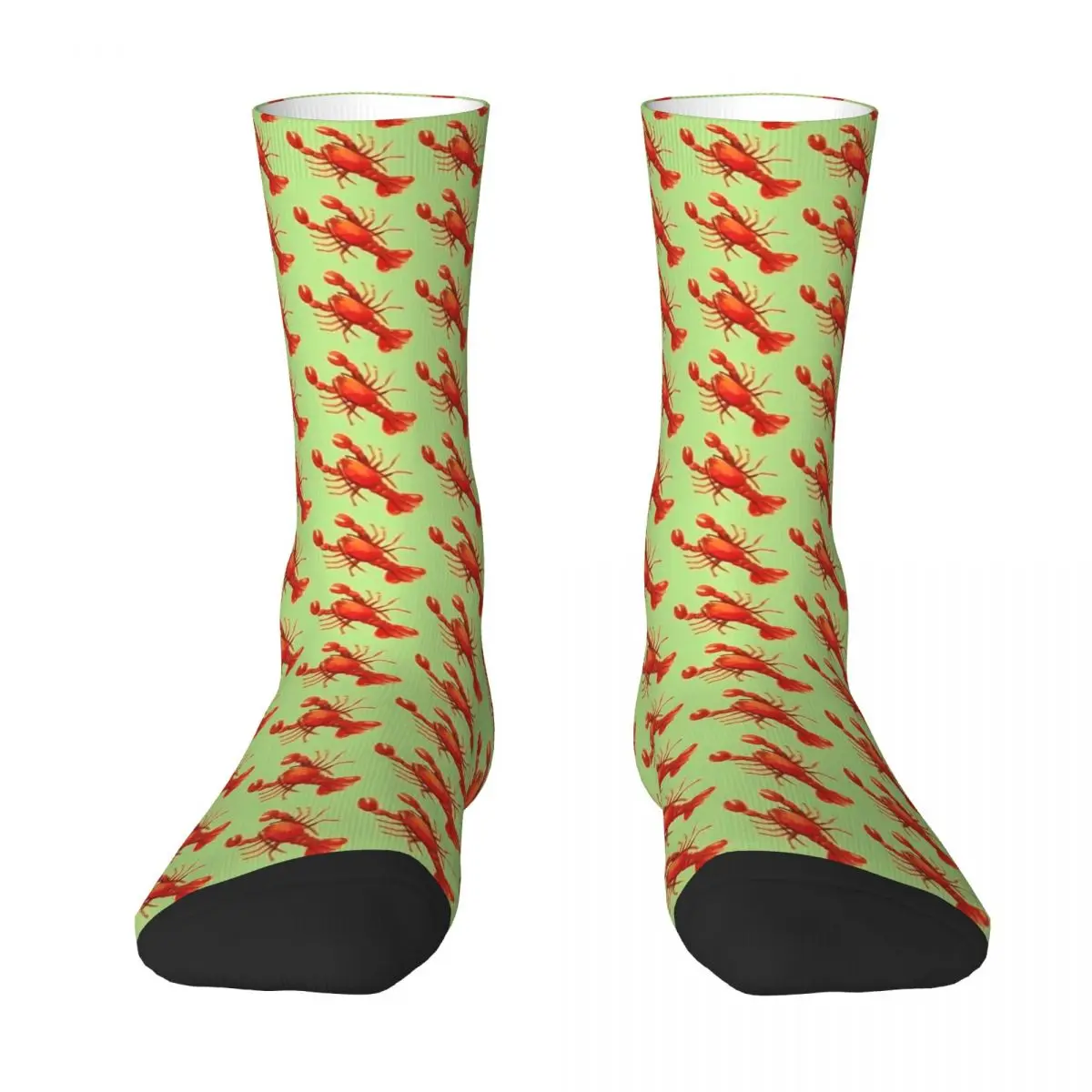 I Love Lobsters Stockings Couple Animal Print Socks Comfortable Socks Winter Skateboard Non Slip Design Socks Birthday Gift