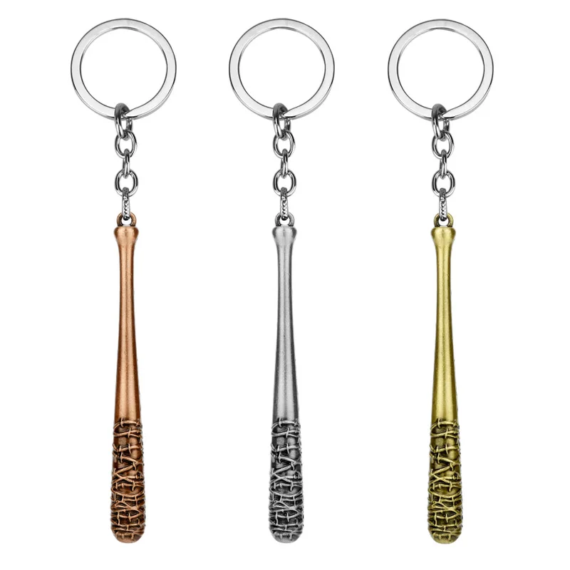 LLavero de bate de béisbol The Walking Dead, palo de bate de Negan, LUCILLE, mismo Mini llavero, mochila, colgante de coche, regalo de joyería de vacaciones