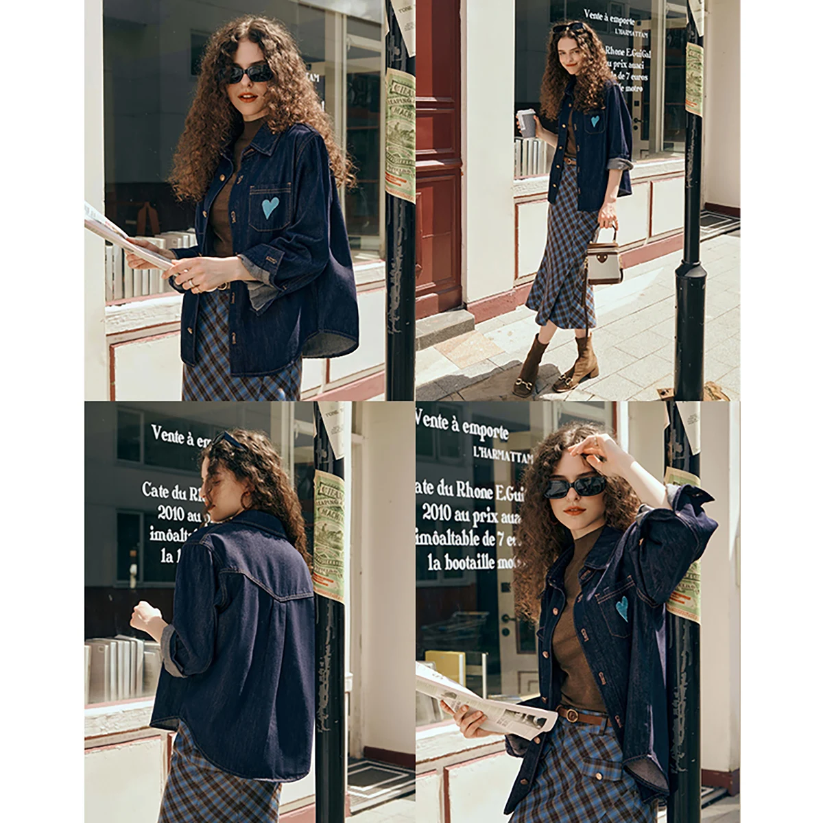 OLrain femme Denim chemises automne 2025 nouvelle chemise Vintage veste pur coton décontracté à manches longues femme chemise et chemisier O57QC85500