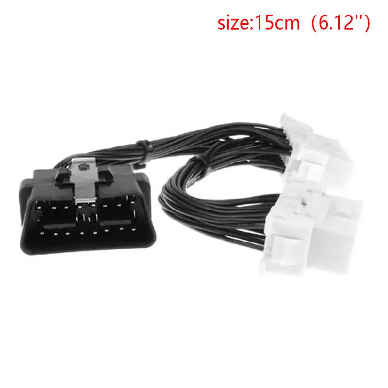 

15 см 16-контактный разветвитель OBD2 Удлинительный кабель Один штекер на два гнезда Y Кабель OBD 2 Разветвитель Удлинительный кабель Автомобильный провод Разъем кабеля