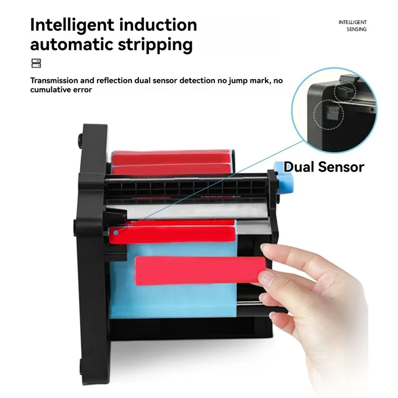 

Auto Label Dispenser Device Fully Label Stripping Machine Label Printer Dispenser Sticker Separating Machine EU Plug