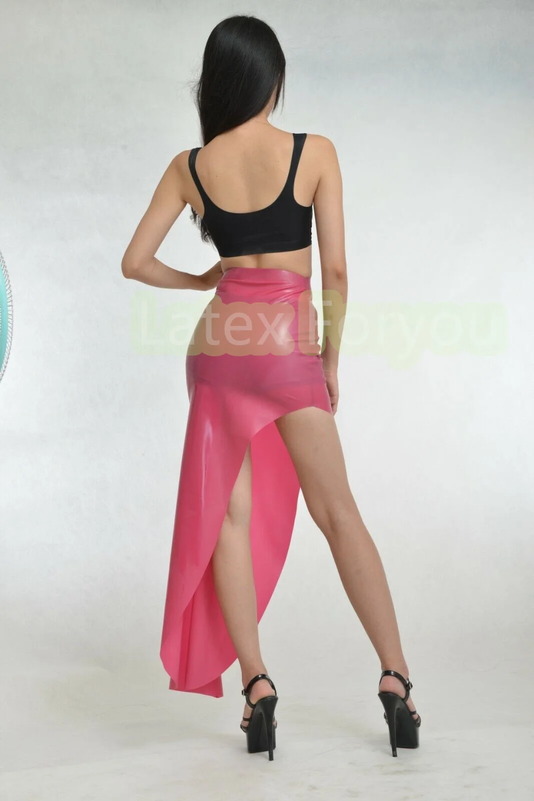 Hot Sexy 100% Natural Latex Long Skirts Split Slim Tight Dress NO zip Club Daily wear Variou colors Tight Fitted