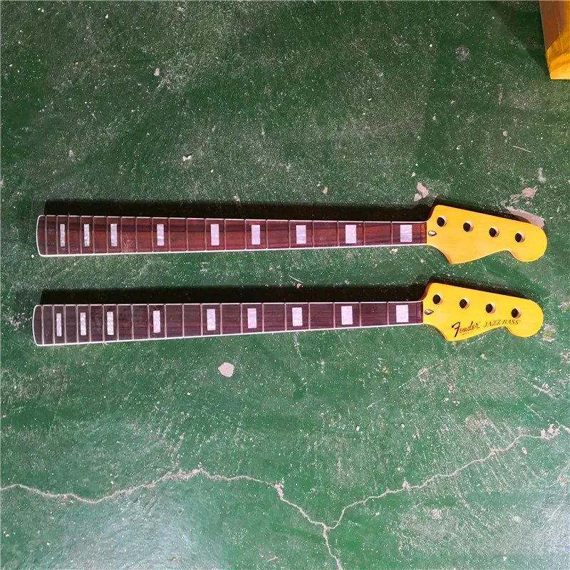 Rosewood Fingerboard, 4-string Bass Neck, Bass Neck Maple Fingerboard, Multiple Inlays, Standard Size Glossy Paint