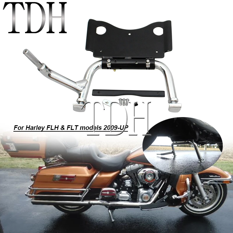 

Motorcycle Heavy Duty Adjustable Center Stand for Harley Touring FLH FLT Electra Road Glide 1999-08 Kickstand Kick Stand Support