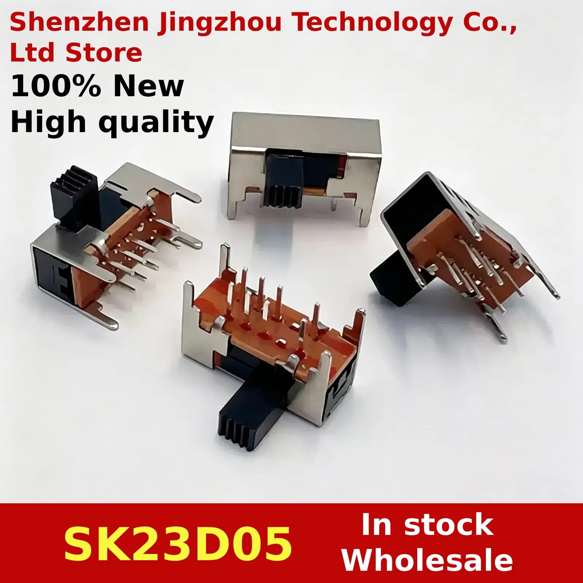 (10PCS) SK23D05 G7 Panel PCB 8 Pin 3 Position 2P3T DP3T Side Knob Slide Switch Straight Foot Switch Handle Toggle Power Switch