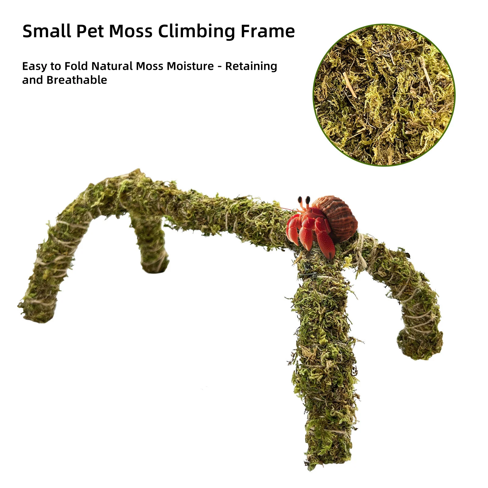Moss Hermit Crab Climbing Toys Ideal Hermit Crab Habitat Tank Accessories for Hermit Crab Insect Small Pet