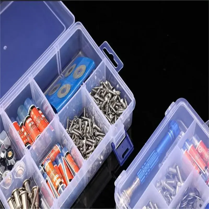 Adjustable or Fixed 2-36 Grids PP Plastic Transparent Rectangular Storage Box Jewelry Earring Bead Screw Holder Case Organizers