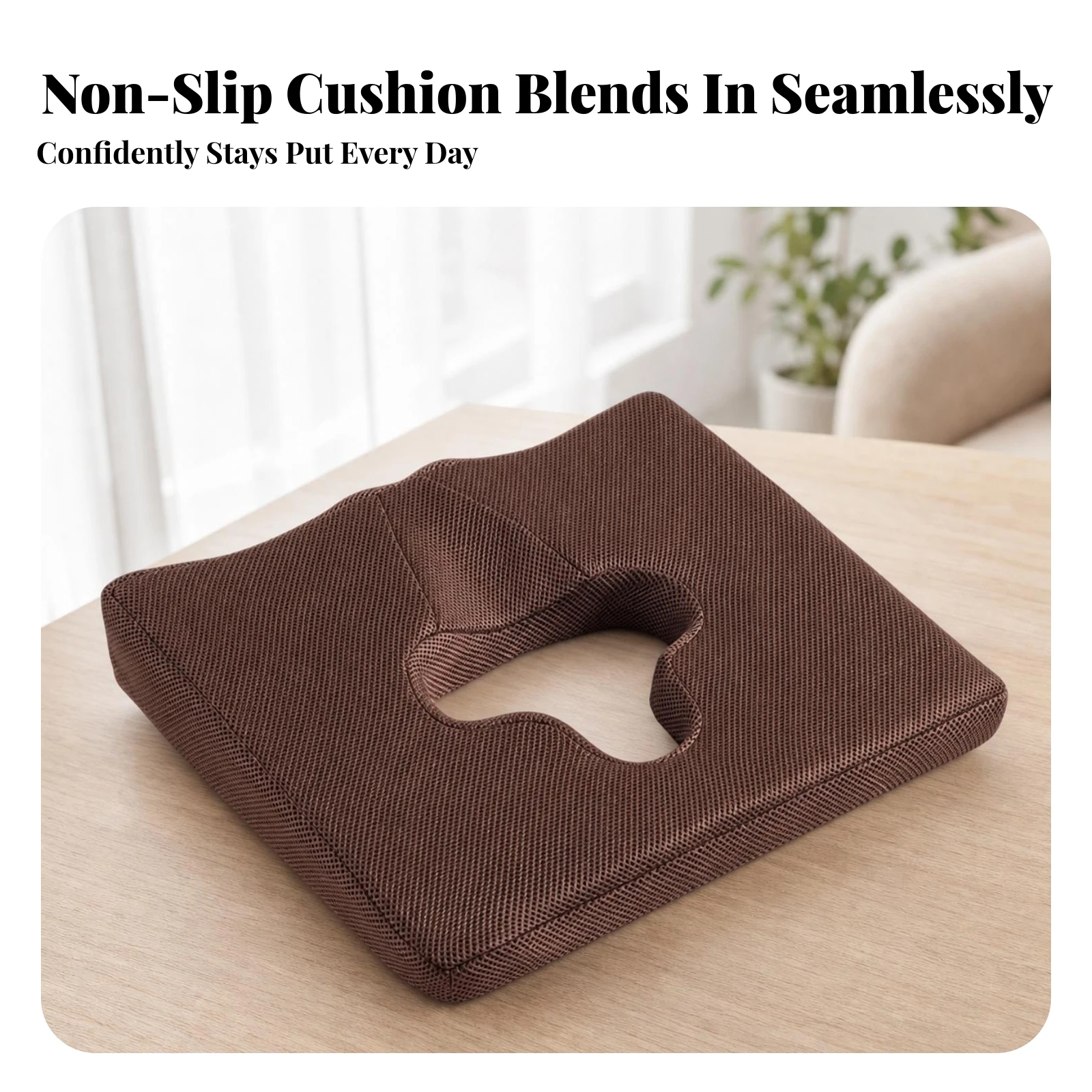 T-Shaped Cushion Breathable Cushion with Hollow Center for Wheelchair Users, Wheelchairs, Bed Use