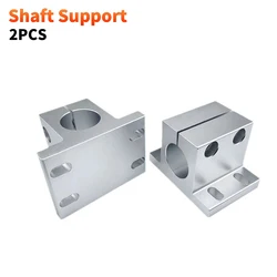 2PCS Flanged Connector Clamps Struts Clamps Aluminum Shaft Support Brackets for Device Stands Side Mounting 10 12 15 16 20 mm