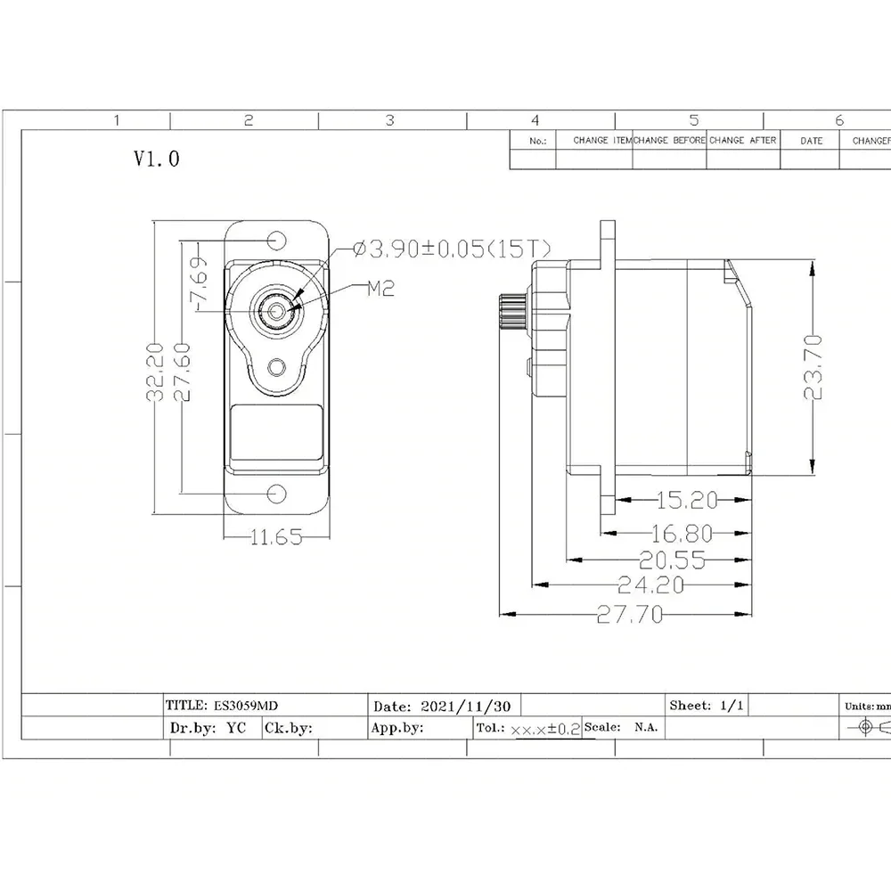 แอคทูเอเตอร์ดิจิตอลโลหะ Emax ES3059MD 12g สำหรับโมเดลและหุ่นยนต์ อะไหล่ RC แบบ PWM