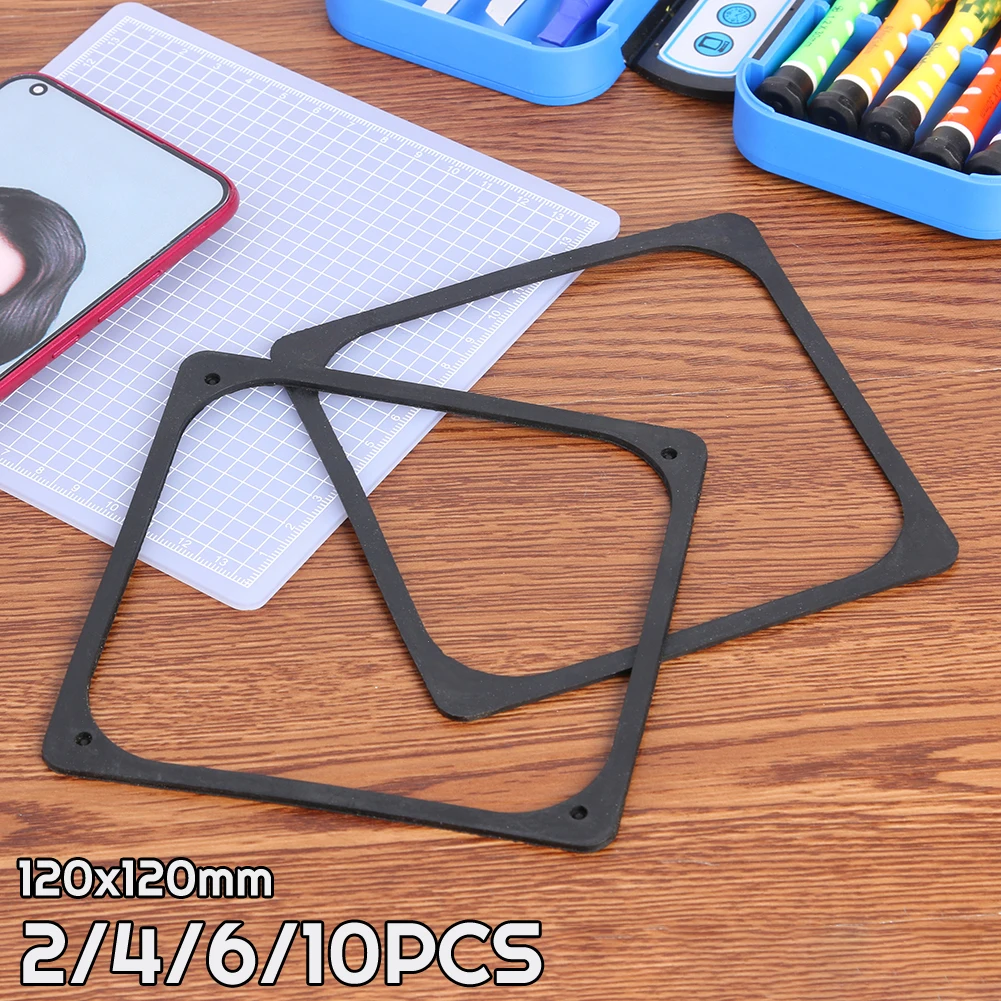 

120x120mm Anti Vibration Silicone Rubber Fan Gasket for Computer Case Fan 2 Pack Silicone Shock Proof Absorption Pad