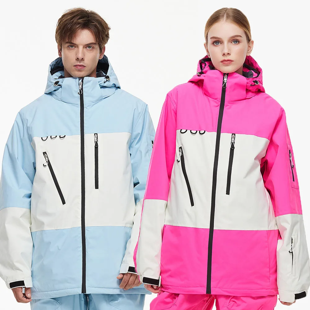 Ski Jackets for Men and Women Outdoor Windproof Waterproof Snowboarding Jacket Unisex Breathable Warm Multi-pocketed Skiing Coat