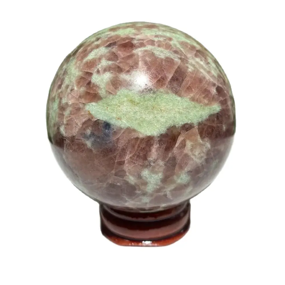 Imagem -02 - Bola de Granada de Cristal Natural Rara Esfera Mineral Decoração do Lar Energia Espiritual Jóia de Cura Presente Gem Vermelho Verde