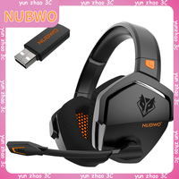 NUBWO G06 Dual Wireless Gaming Headphones with Microphone FPS Headphones Suitable for PS5 PS4  PC 2.4GHz Wireless Bluetooth Head